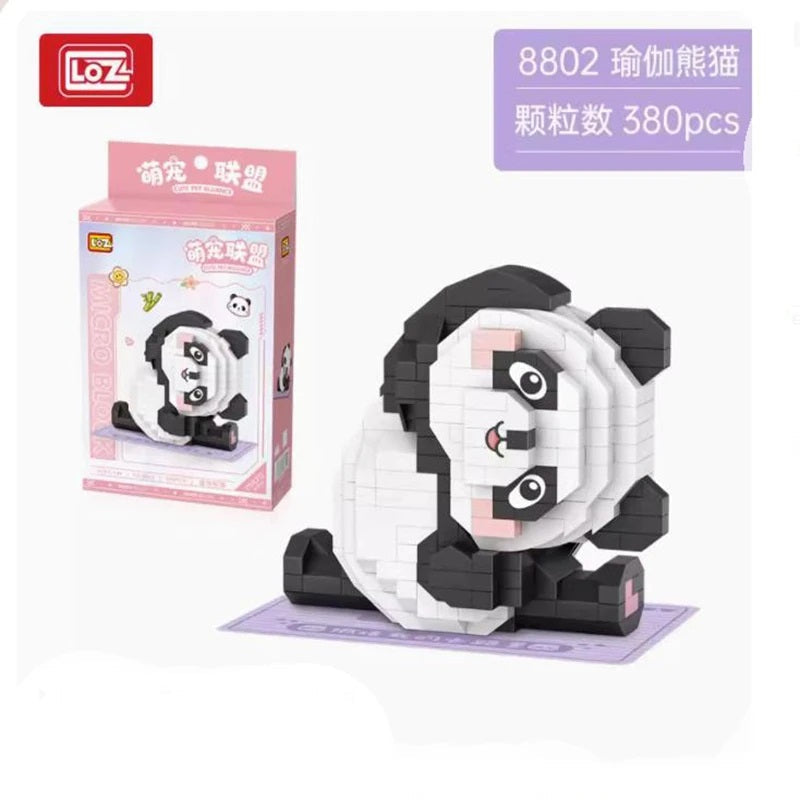 Set de construcción de micro ladrillos LOZ Yoga Panda – 380 piezas (8802)