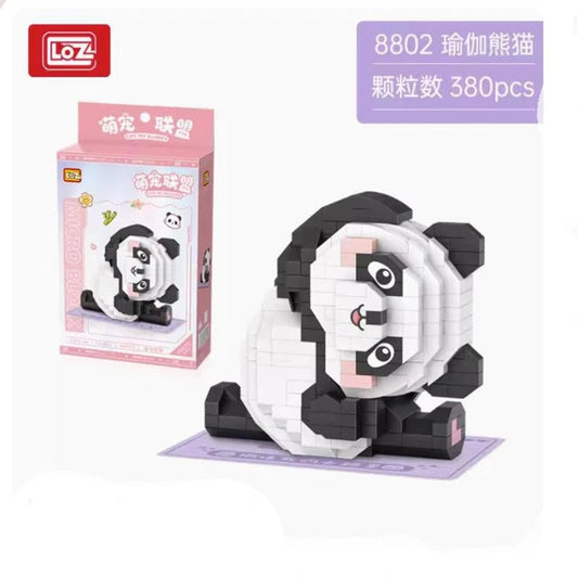 LOZ Yoga Panda Micro Brick Building Set – 380 Pieces (8802)