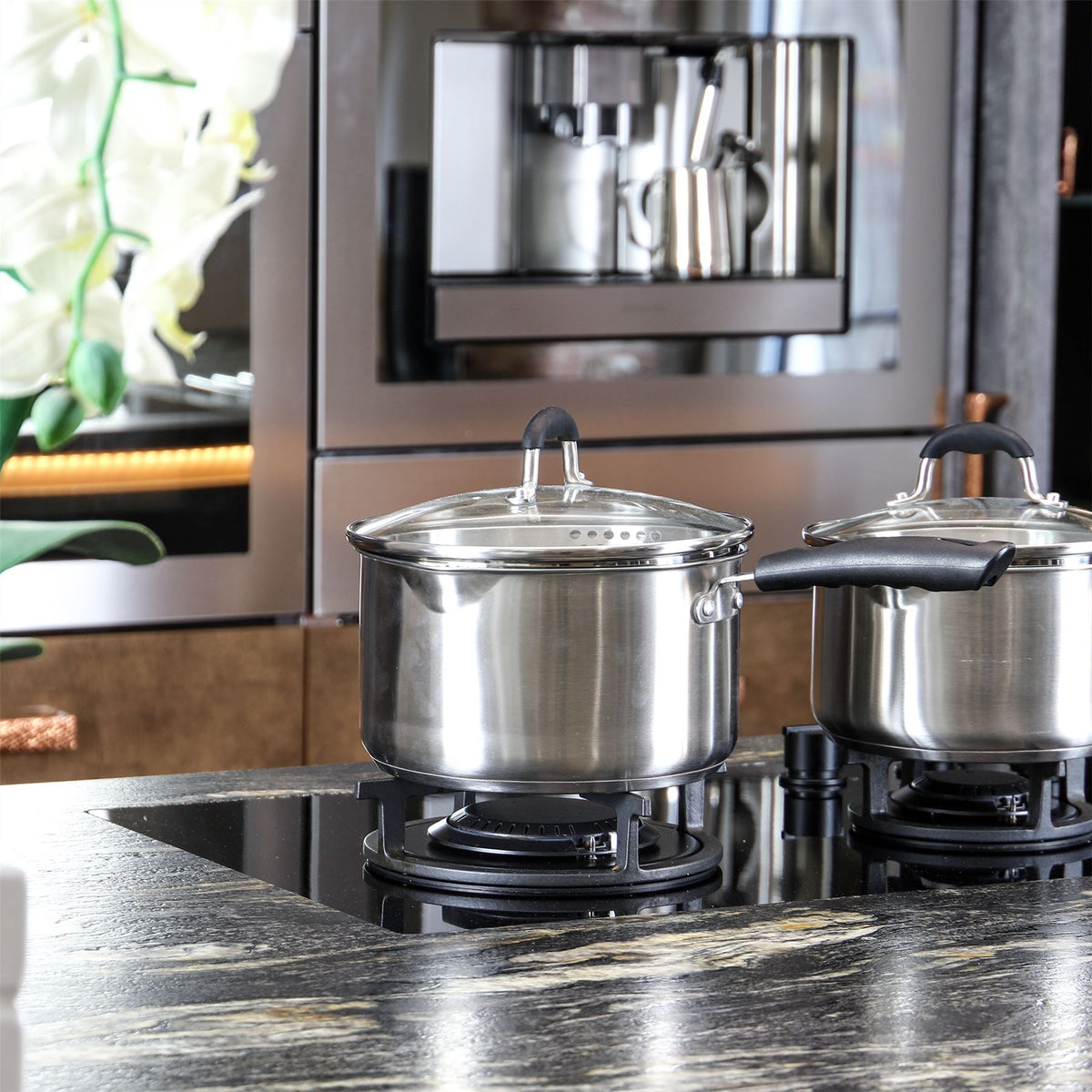 Stainless Steel Saucepans - Set of 3 | M&W