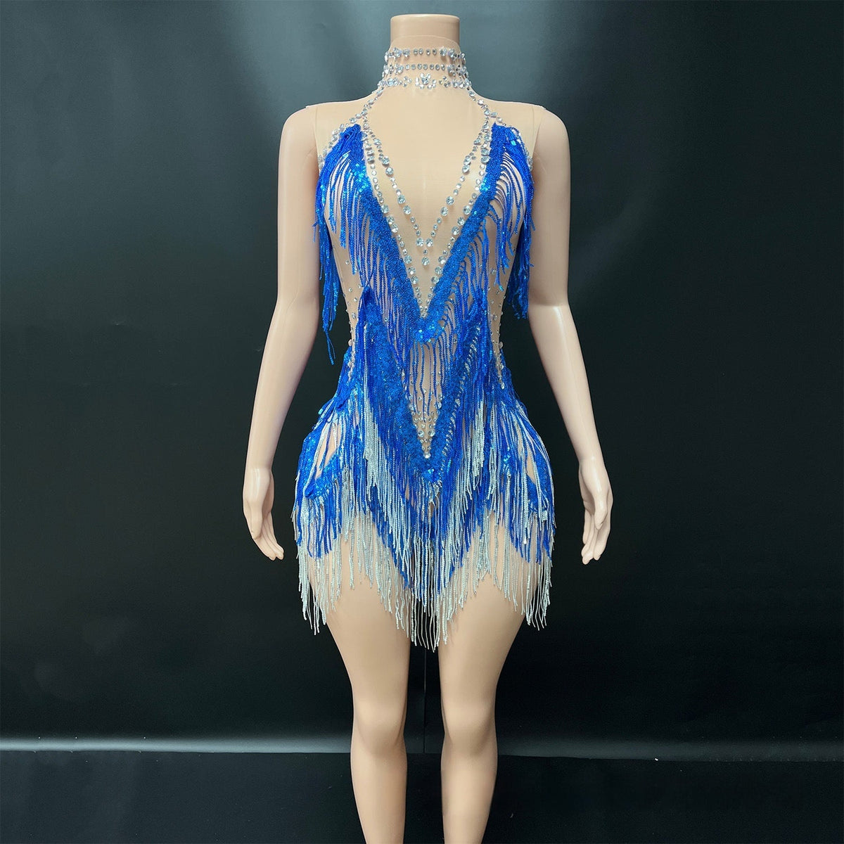 Women's Creative Casual All-match Disco Jumping Tassel Dress