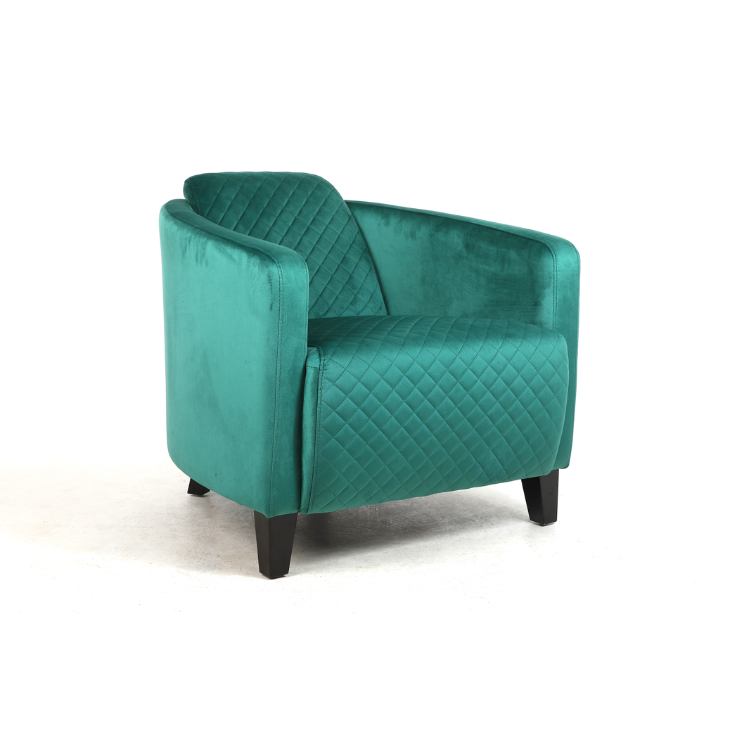 86CM SEAGRASS COLOUR VELVET ARMCHAIR