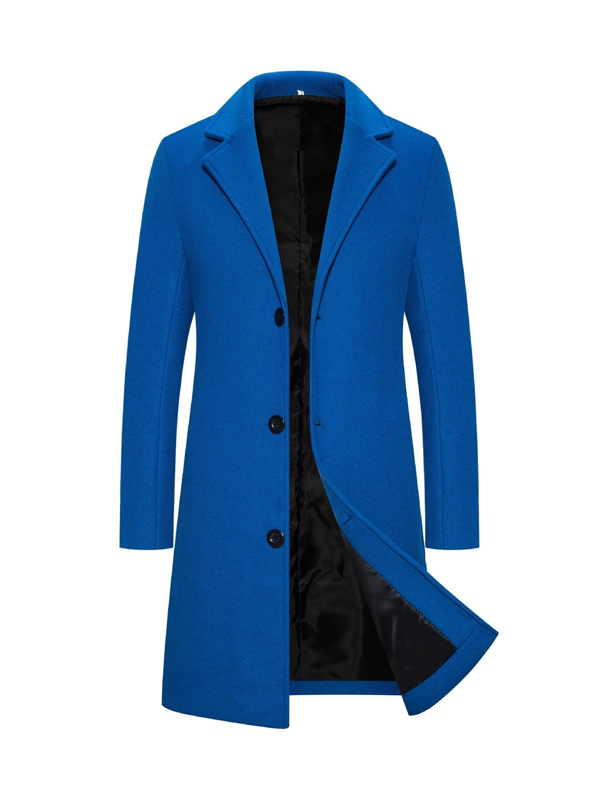 Men's Wool Mid-length Thickened Trench Coat