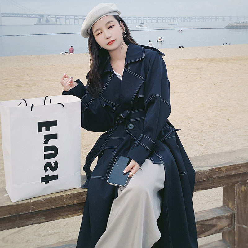 Mid-length British Coat Fried Street Windbreaker Jacket