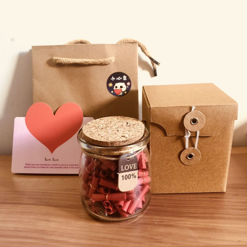 Wishing Bottle Love Letter Paper Wish Scroll Valentine's Day Graduation Gift Love Letter Capsules Diy Children's Day Teacher