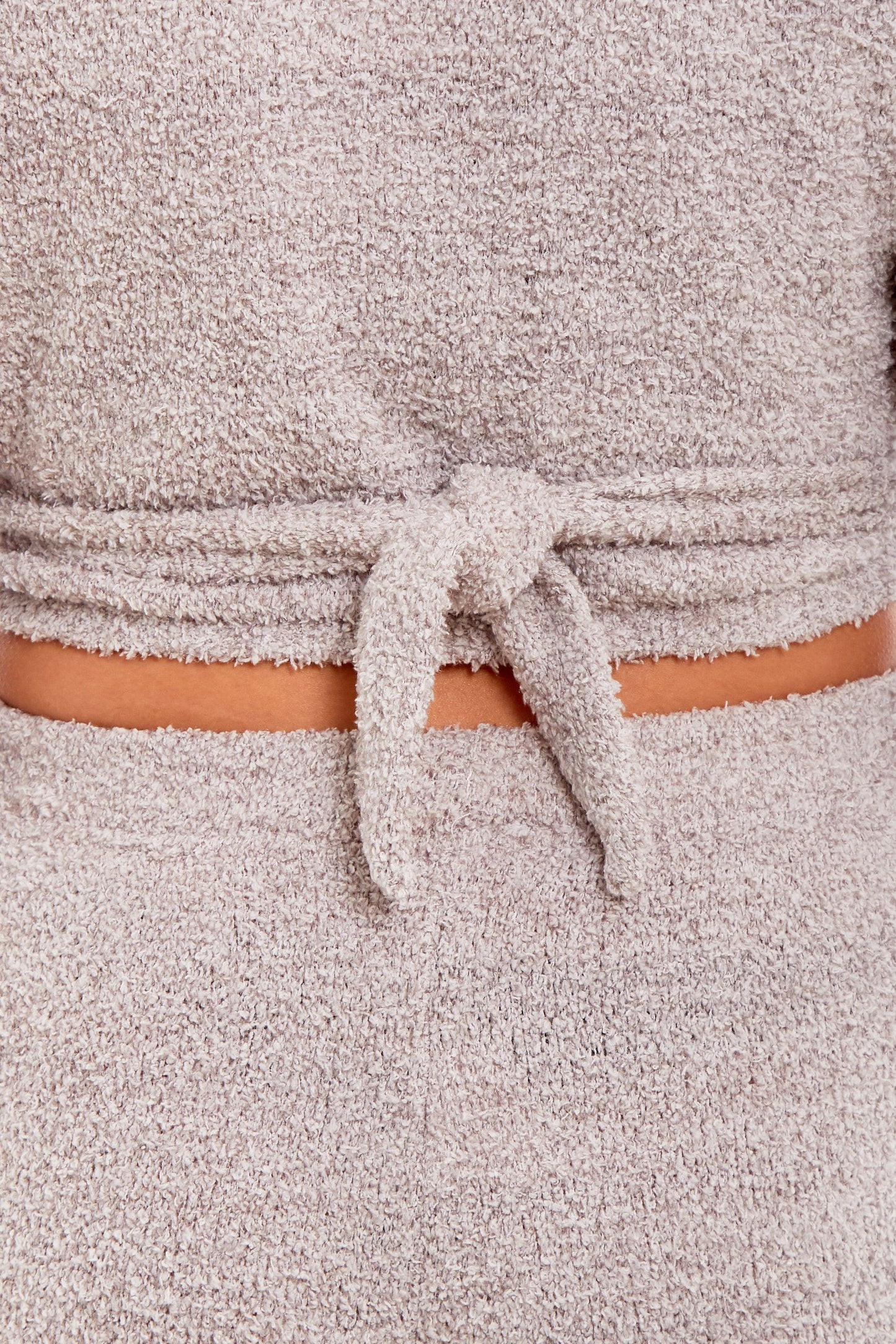 Women's Teddy Fleece Loungewear Set – Wrap Top & Stretch Pants