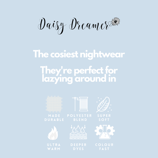 Women's Hooded Pyjama Set | Black Plush Fleece with Sherpa Lining | 100% Polyester | Ultra Soft | Sizes UK 8–22