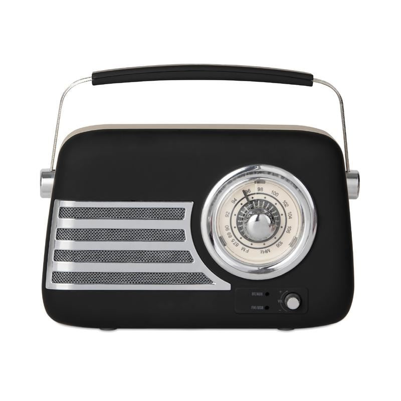 Akai Black Vintage Bluetooth Portable Vintage Radio