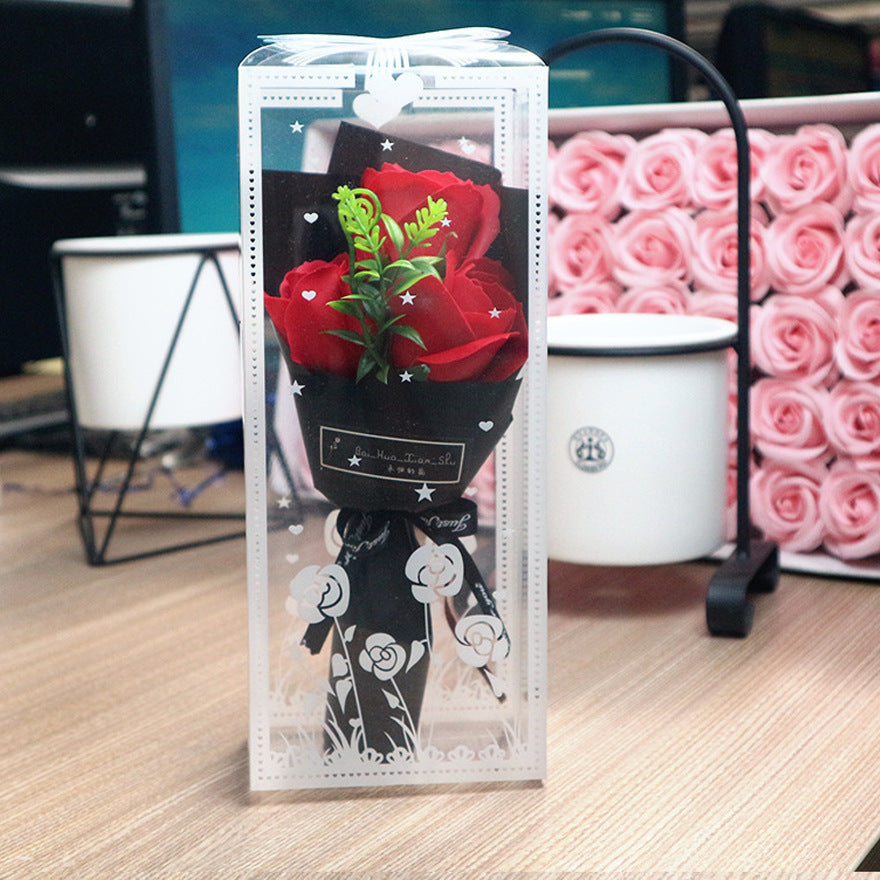 Valentine's Day Soap Rose Bouquet Gift Box