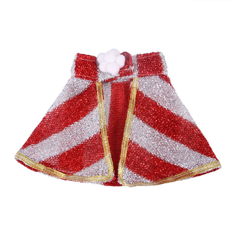 Cat Small White Floral Striped Top  Dog Snowflake Festive Cloak