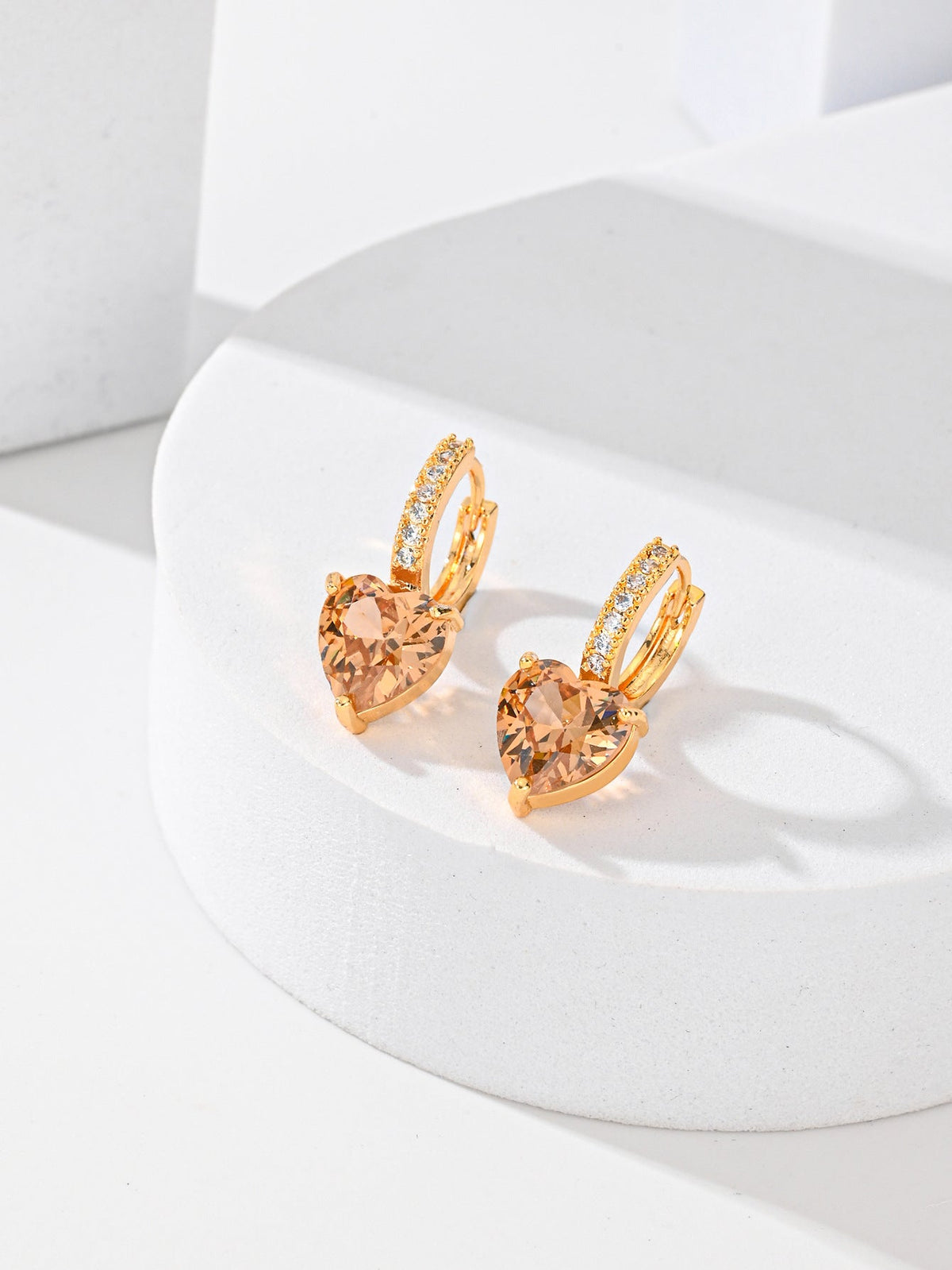 Fashion Multi-color Copper Earrings Studded With Zircon