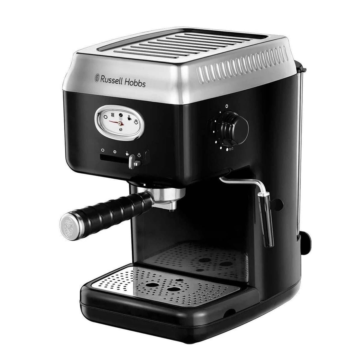 Russell Hobbs Black Retro Expresso Machine