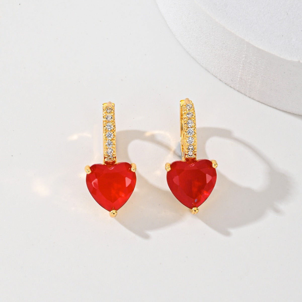 Fashion Multi-color Copper Earrings Studded With Zircon