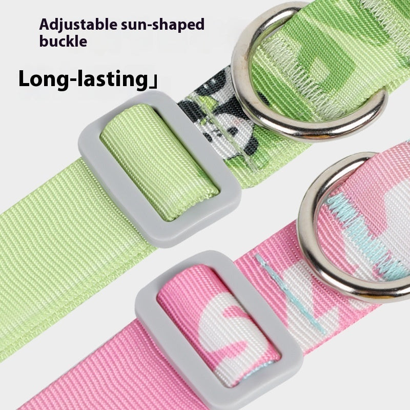 Dog Collar Cartoon Gradient Printing Adjustable