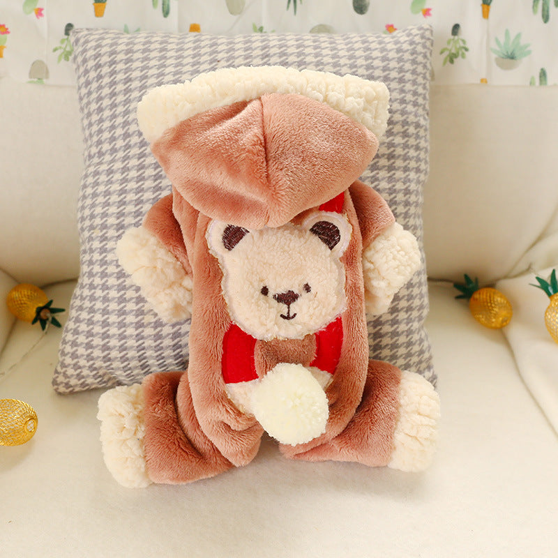 Warm Snowball Bear Transformed Into Clothes