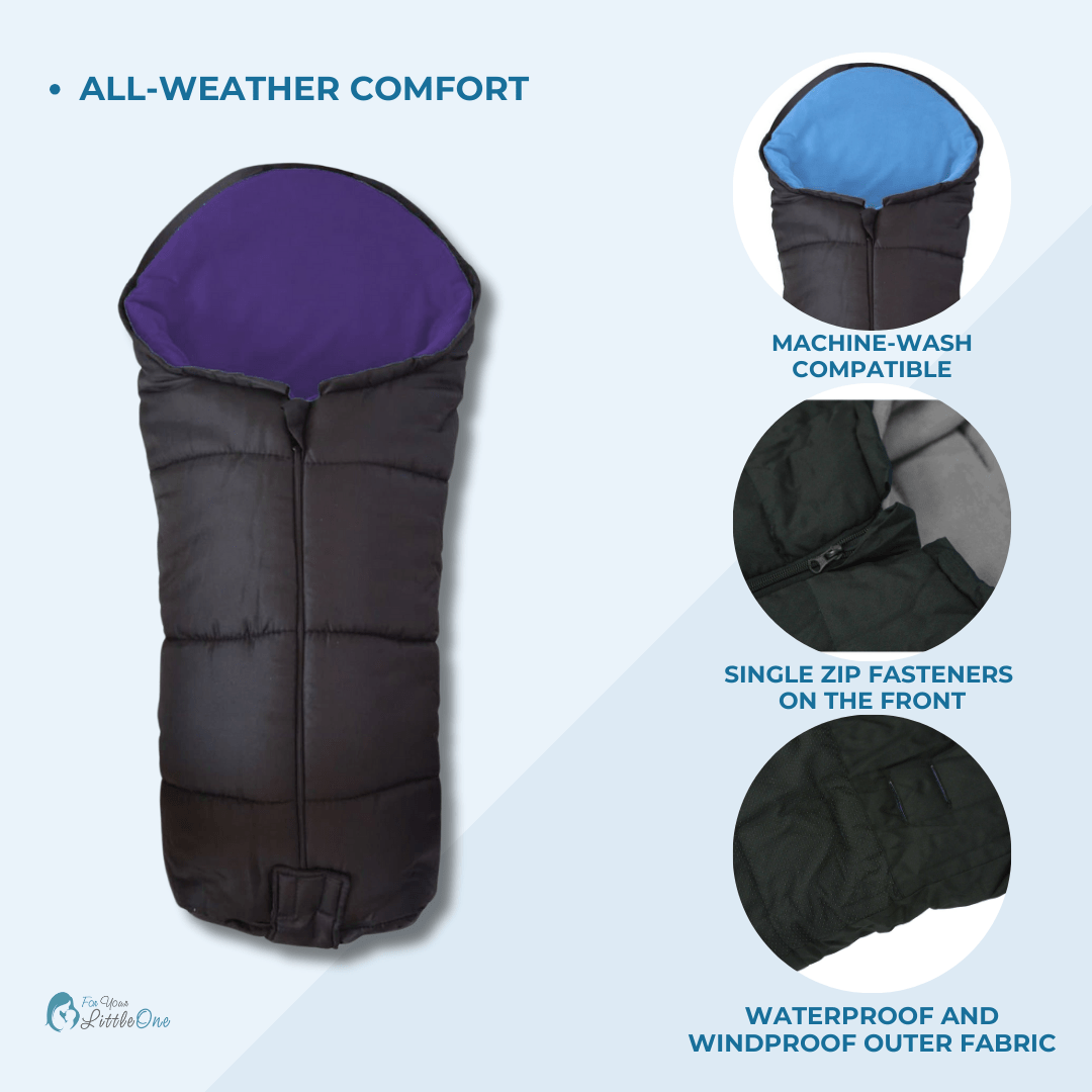 Saco Cubrepiernas Universal Deluxe para Cochecito | Cubrepiés Acogedor para Todos los Cochecitos y Sillitas de Paseo