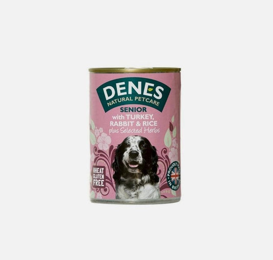 Denes Senior Dog Food | Turkey, Rabbit & Rice with Herbs | 400g x 12