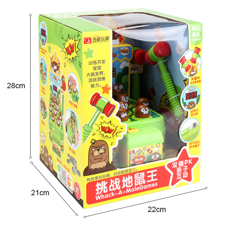 Knock Challenge Gophers King Sound And Light Hands-on Toy