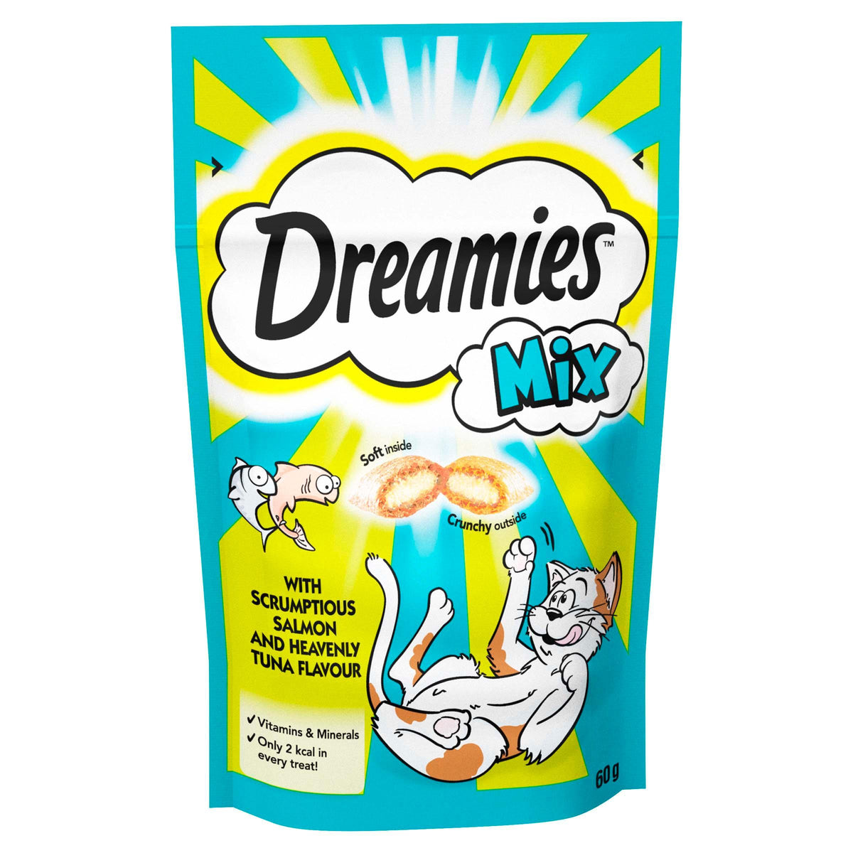 Dreamies Mix Salmon and Tuna Cat Treats 60g - Case of 8