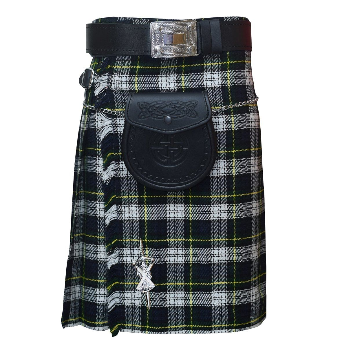 Dress Gordon Tartan Scottish Men's Traditional Kilt Outfits Sporran Belt Buckle Pin