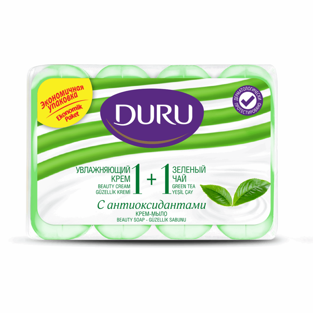 Duru 1+1 Beauty Soap Green Tea Yesil Cay Pack 4 x 90g