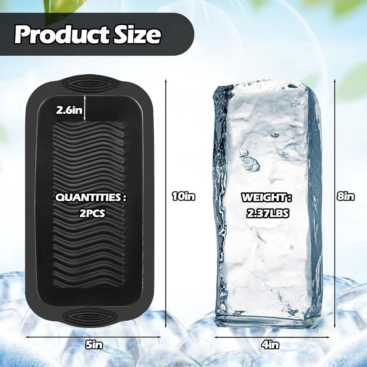 Reusable Silicone Large Ice Tray Extra Large Ice Tray