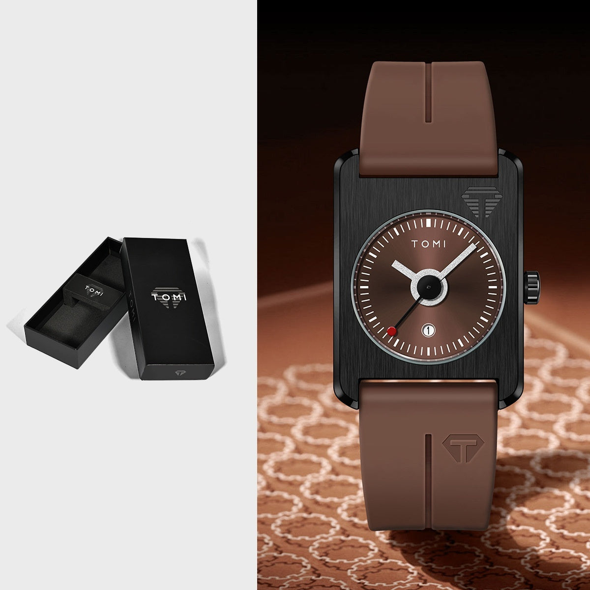 Square Calendar Watches For Men And Women