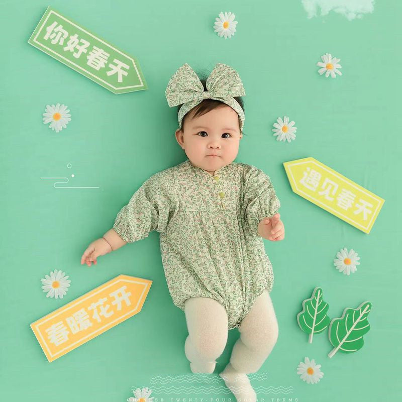 Meet Spring 100 Days Baby Photo Clothes New Studio Clothing Authentic