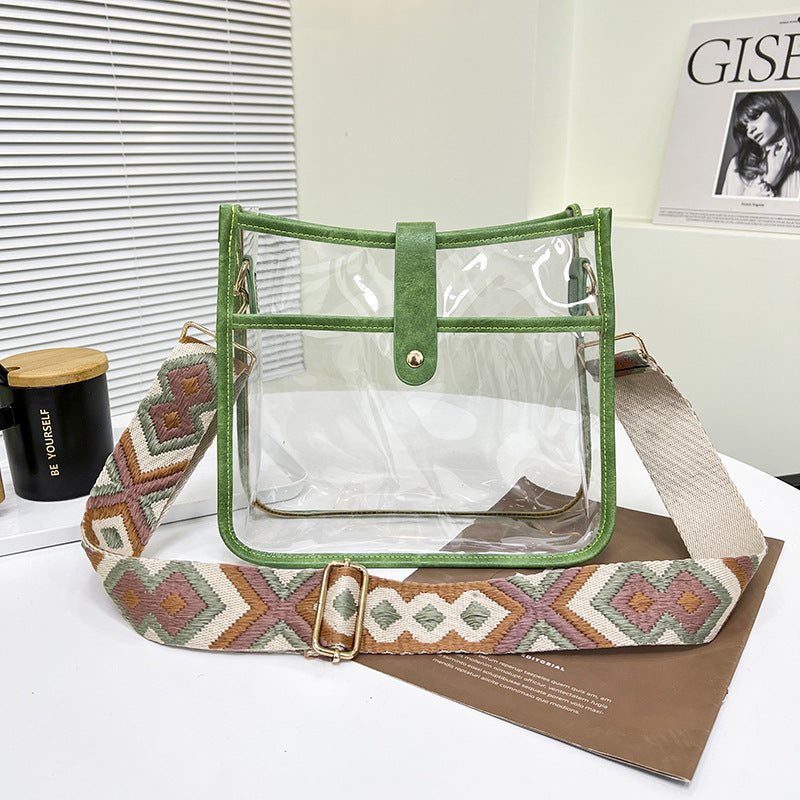 Women's Shoulder Candy Color Transparent Small Square Bag