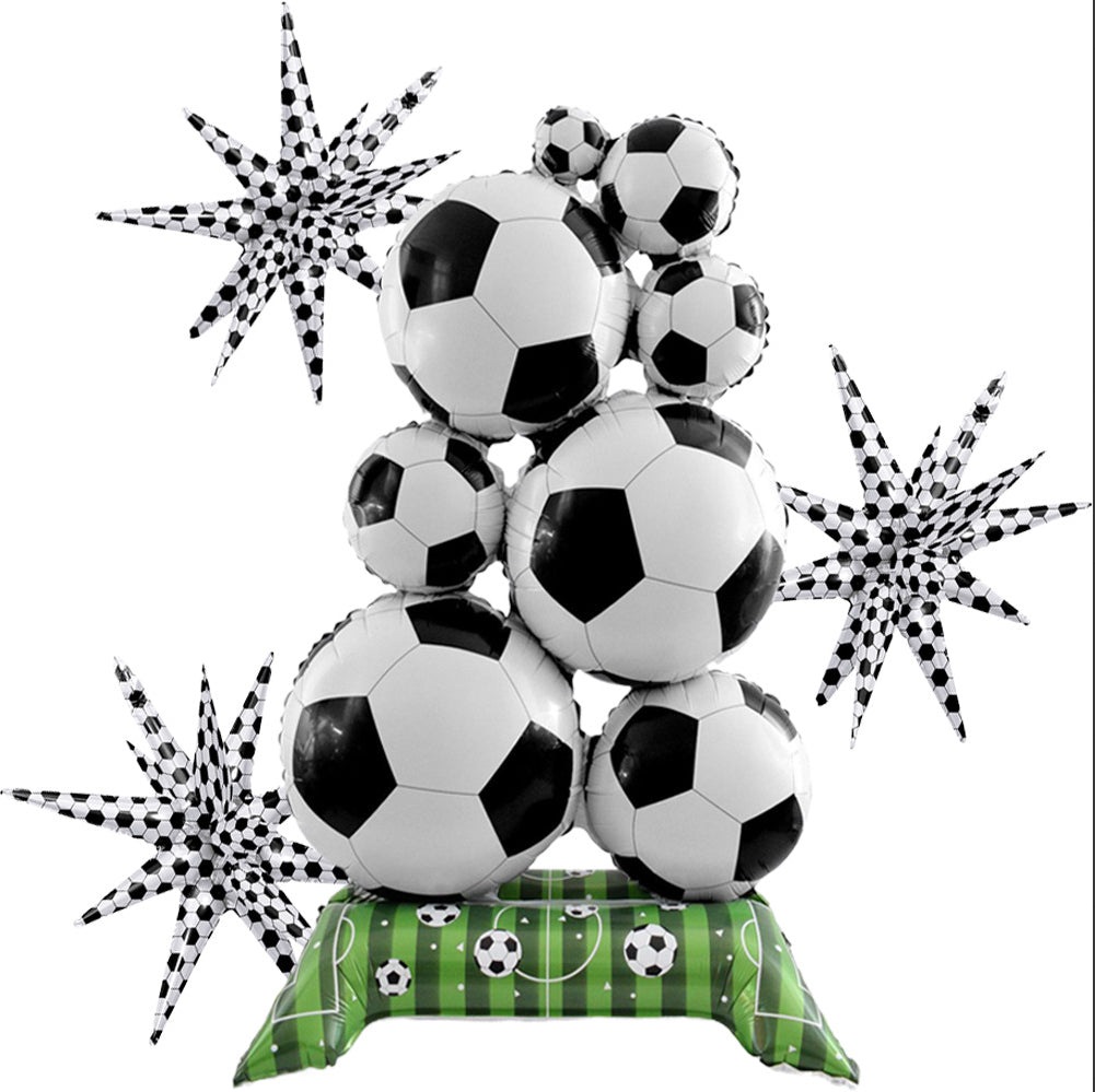 Large-sized Standing Soccer-themed Foil Balloons For Party Decorations