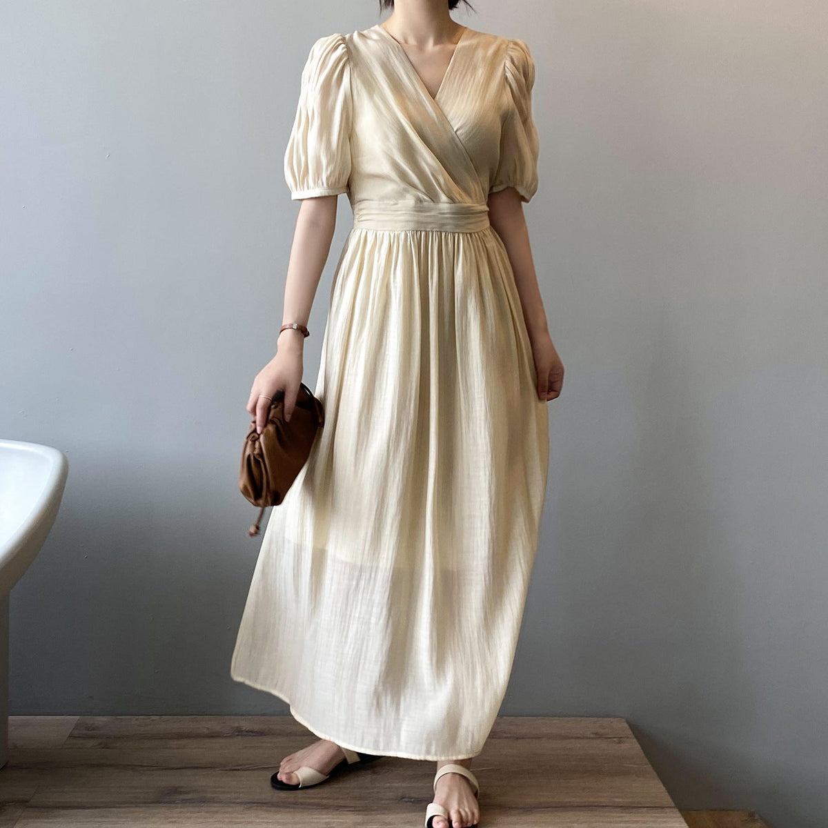 V-neck Dress Women Summer New Sweet Fairy