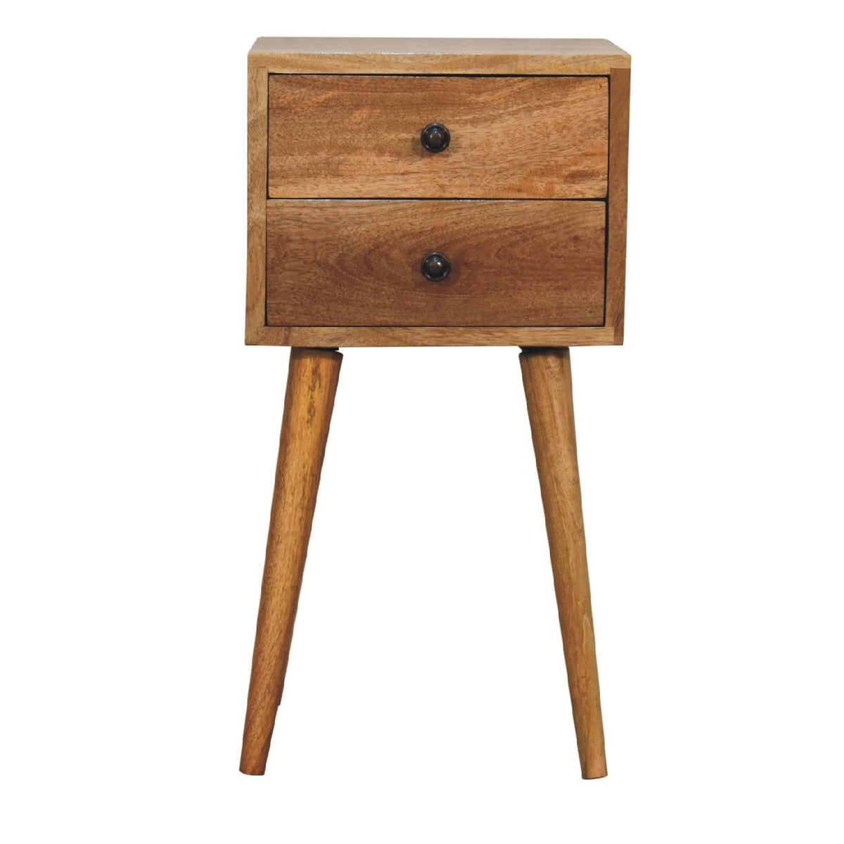 Artisan Mini 2 Drawer Oak-ish Bedside Table