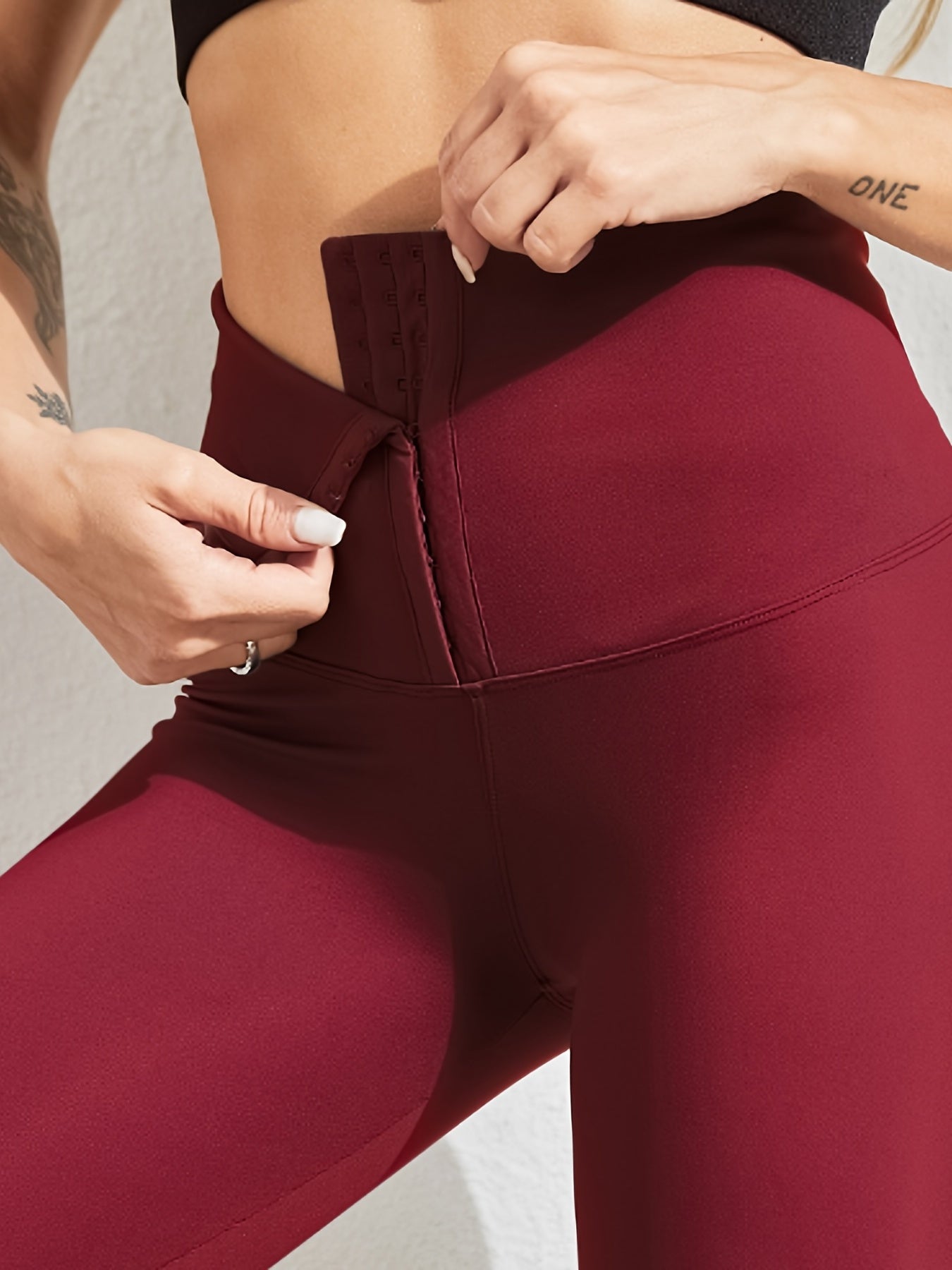 High-Waist Tummy Control Leggings | Butt Lifting, Double-Breasted Button Closure – Women's Shapewear