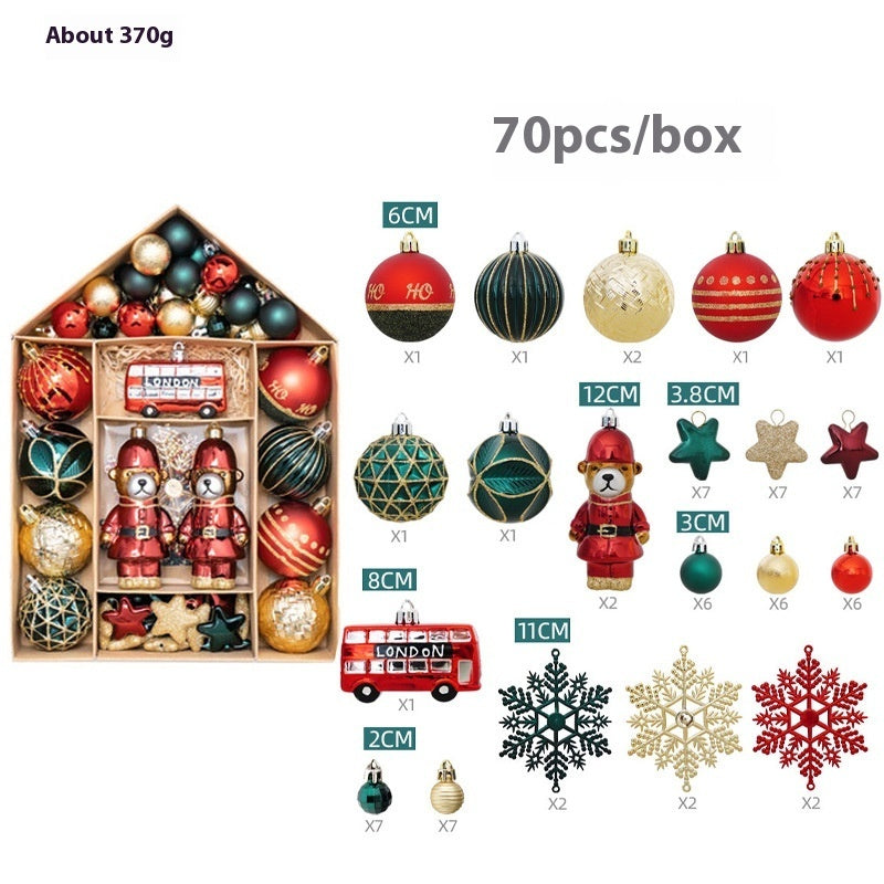 Christmas Decorations 6CM Painted PET