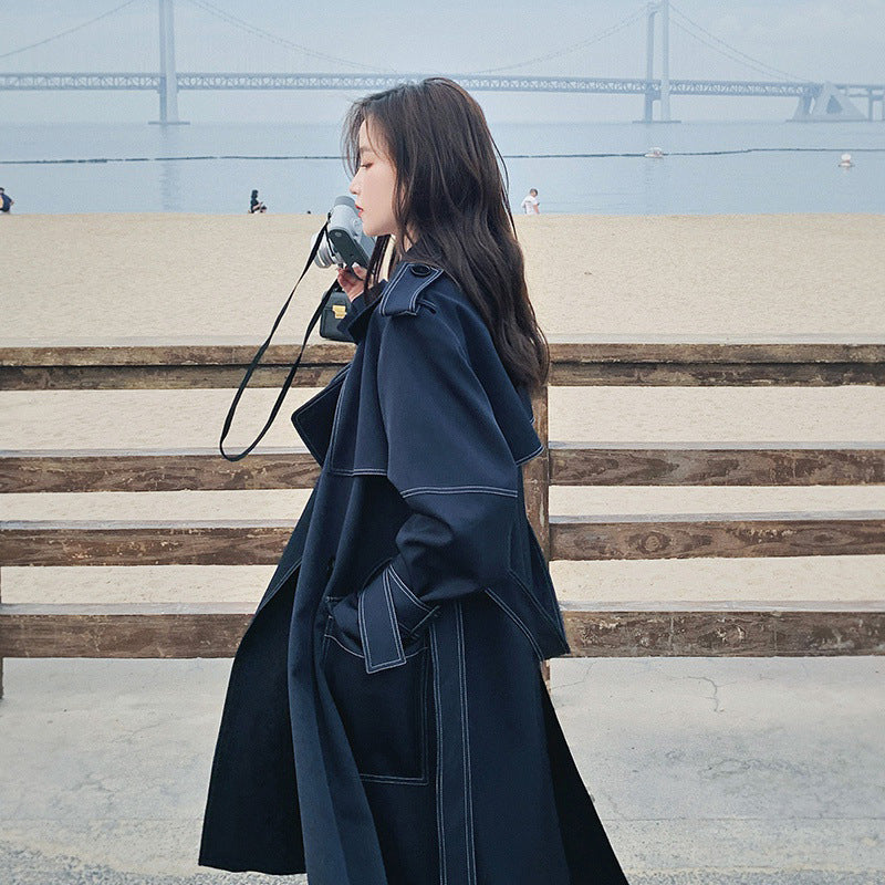 Mid-length British Coat Fried Street Windbreaker Jacket