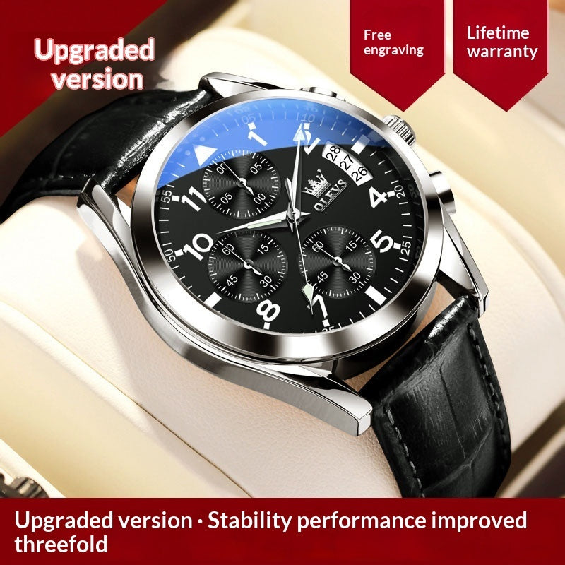 OLEVS Luxury Mens Watches Waterproof Luminous Quartz