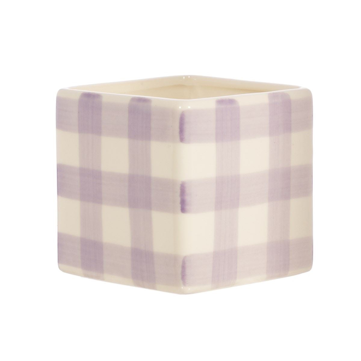 Sass & Belle Gingham Planter Lilac