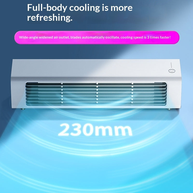 Hanging Wall Of Large Wind-driven Cooling Fan With Shaking Head
