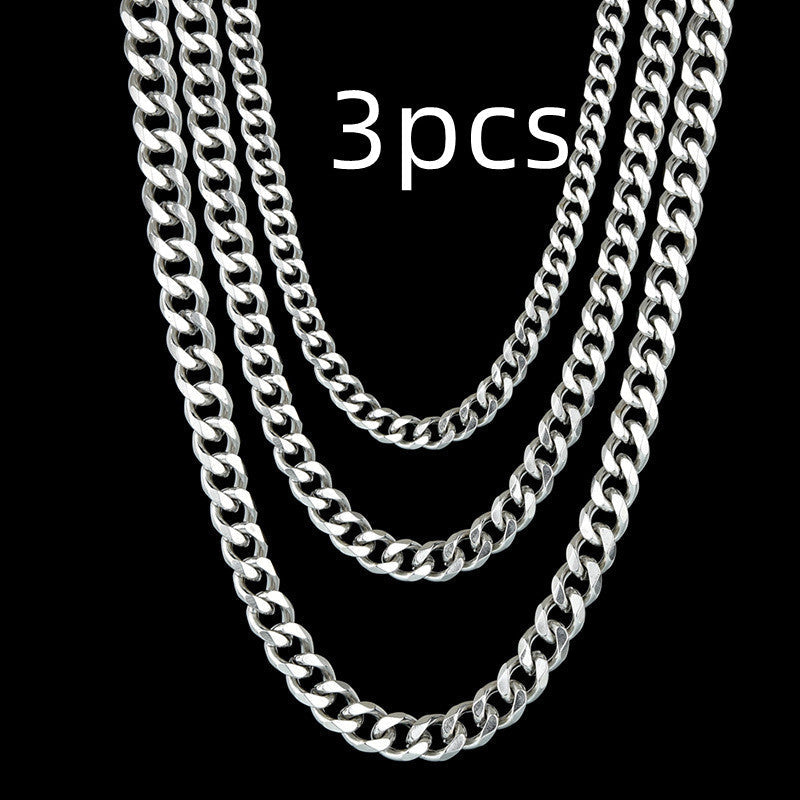 Six-sided Cuban Sweater Chain Simple Personality