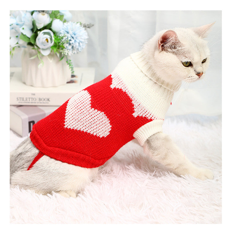Small And Medium-sized Dog Clothes Knitted Cat Sweater