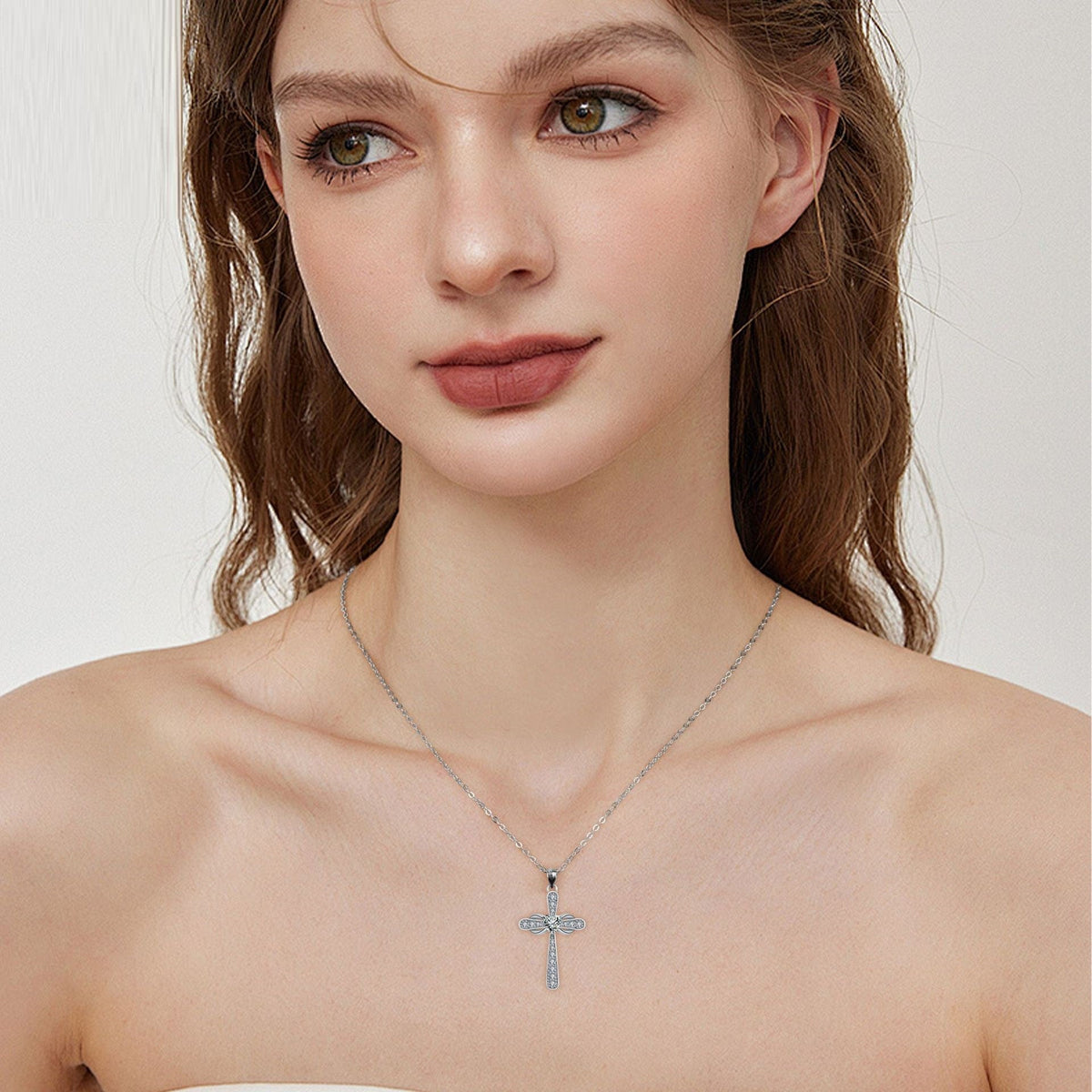 Cross Pendant Necklace Valentine's Day Gift