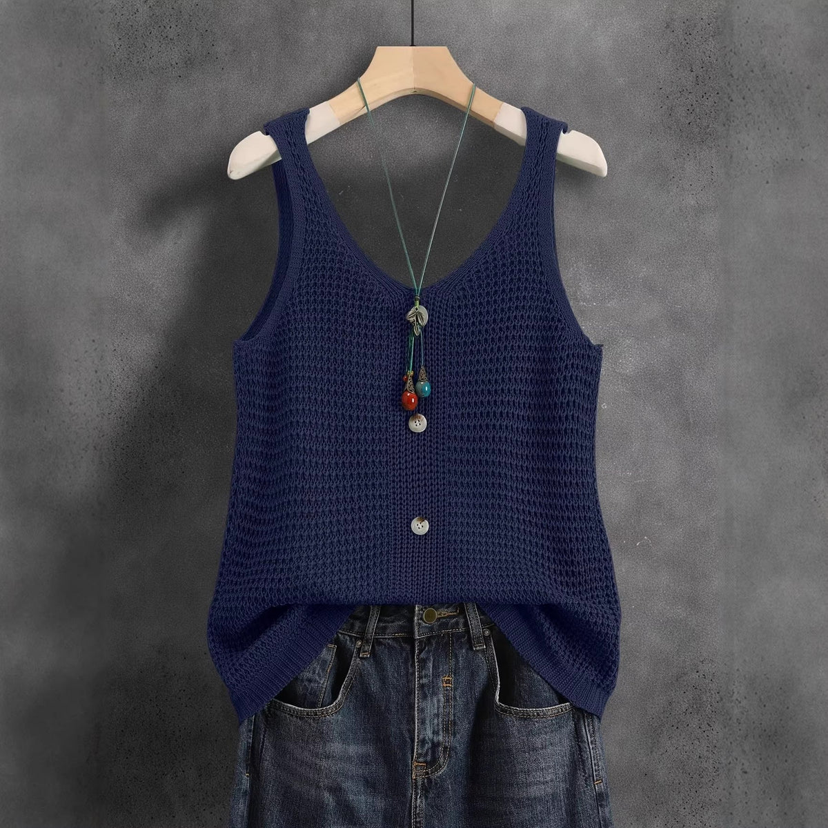 V-neck Womens Elegant Sleeveless Vest
