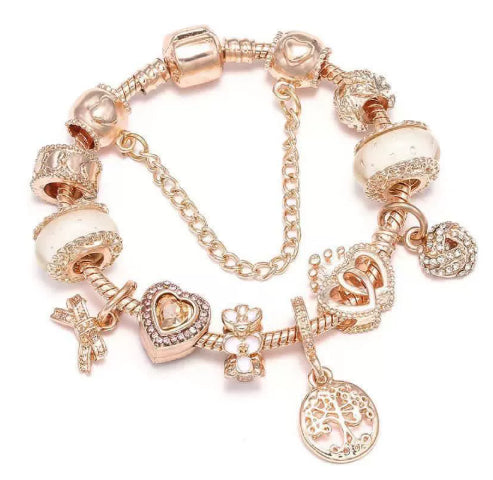 Fashion Love Geometric Rose Gold Bracelet Women's Jewelry