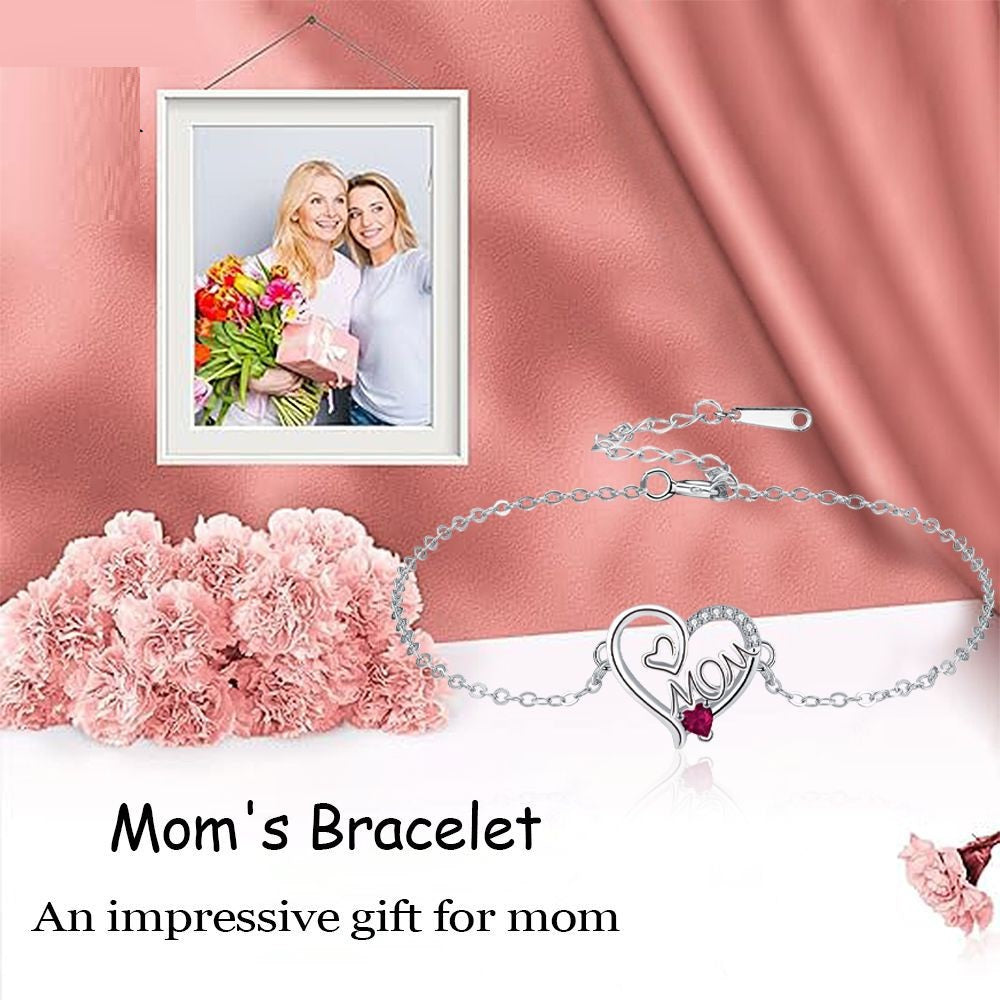 Mother's Day Bracelet Female Heart-shaped MOM Bracelet Gift For MOM
