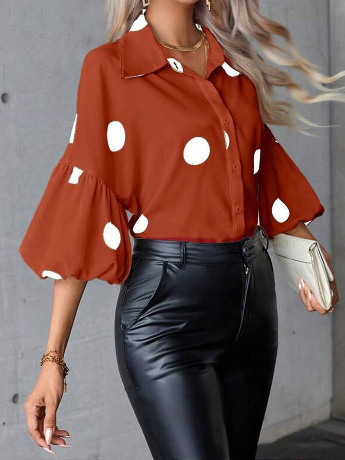 European And American New Women's Tops Fashion Elegant Shirt