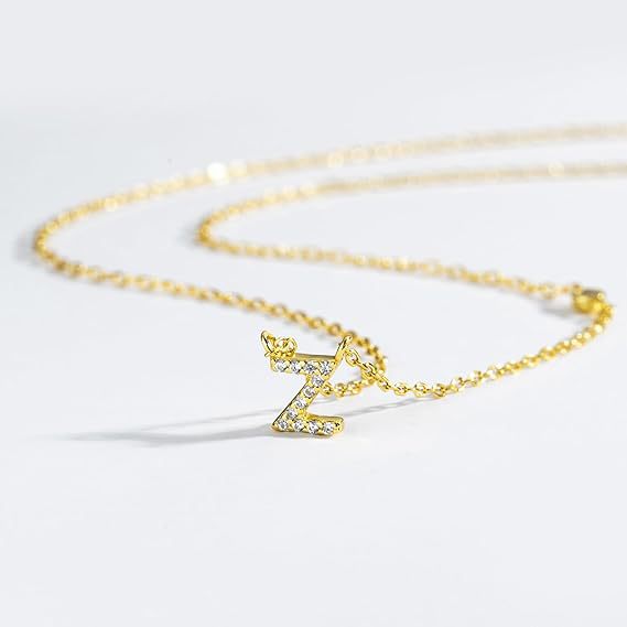Fashion Jewelry Luxury Gold Color A-Z 26 Letters Necklace CZ Pendant For Women Cute Initials Name Necklace Fashion Party Wedding Jewelry Gift