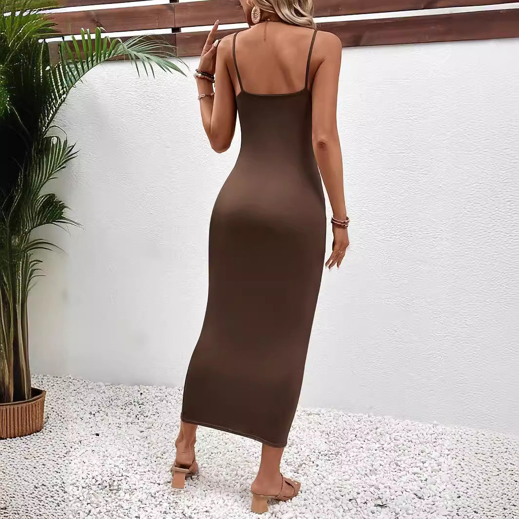Backless Slim Fit Sheath Dress Women