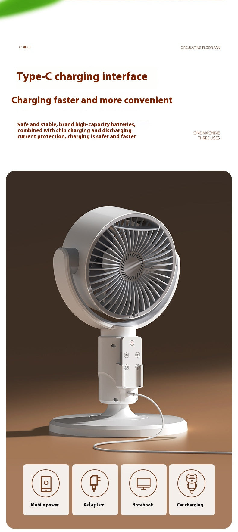 Remote Control Air Circulator Fan - 3D Oscillating Turbine Design Quiet Energy Saving Floor Standing Bladeless Cooling for Home Office Bedroom Use