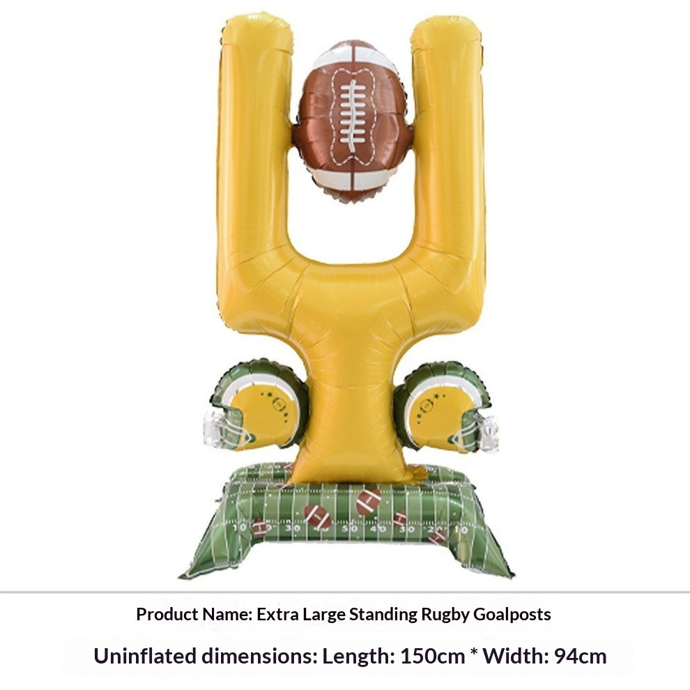 Large-sized Standing Soccer-themed Foil Balloons For Party Decorations