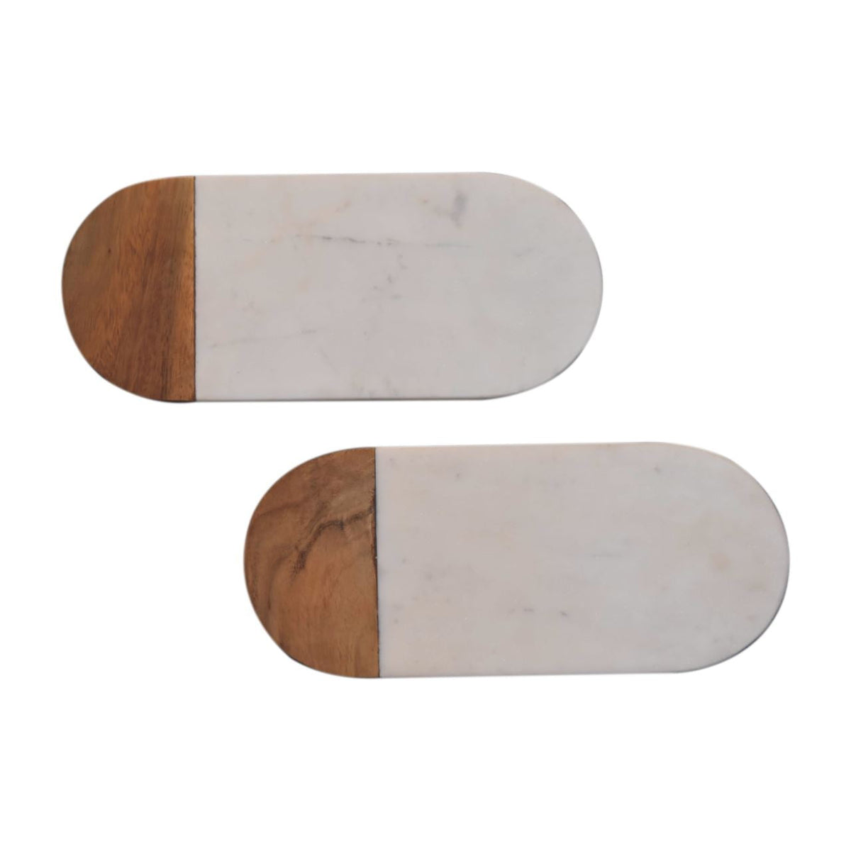 Artisan White Marble and Wood Chopping Board