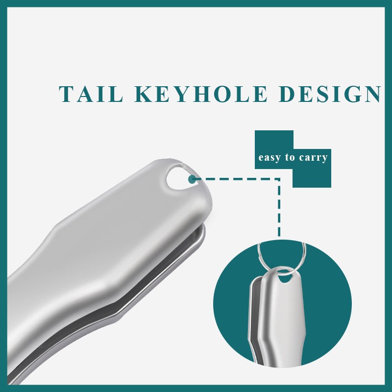 Splash Resistant Stainless Steel Nail Clippers With Large Openings